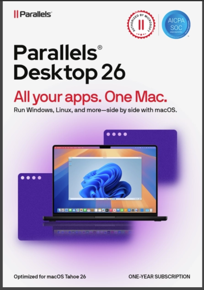 Parallels Desktop 26 Pro Edition (1 Year/1 Mac)