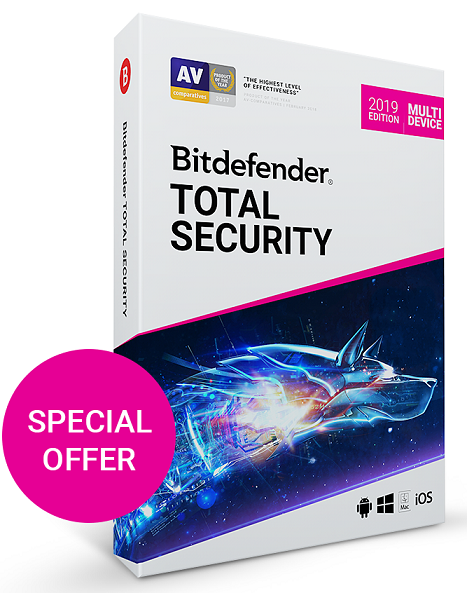 Bitdefender Total Security 2021 180 days 5 devices product key